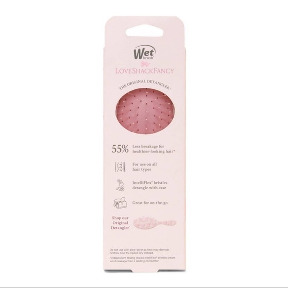 NWT Goody x LoveShackFancy Pink Floral Mini Detangler Hairbrush - Picture 3 of 8